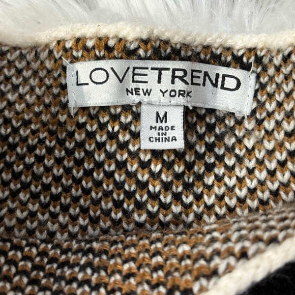 LOVE TREND New York Woman’s Leopard Printed Mock Neck Sweater Dress Size M - Picture 8 of 12